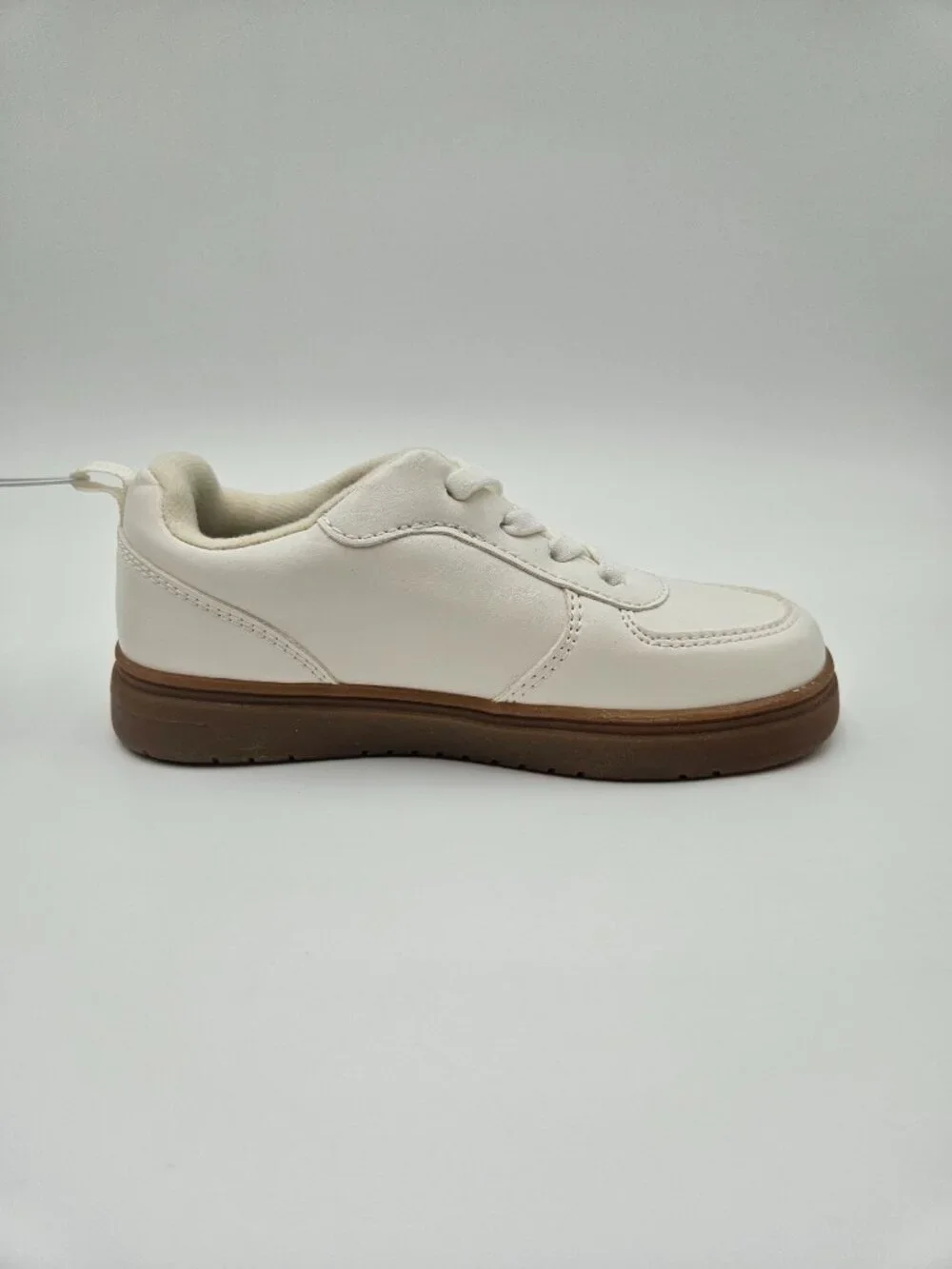 NWT Old Navy Kids Court Sneakers | Cream with Leopard Heart | Size 11